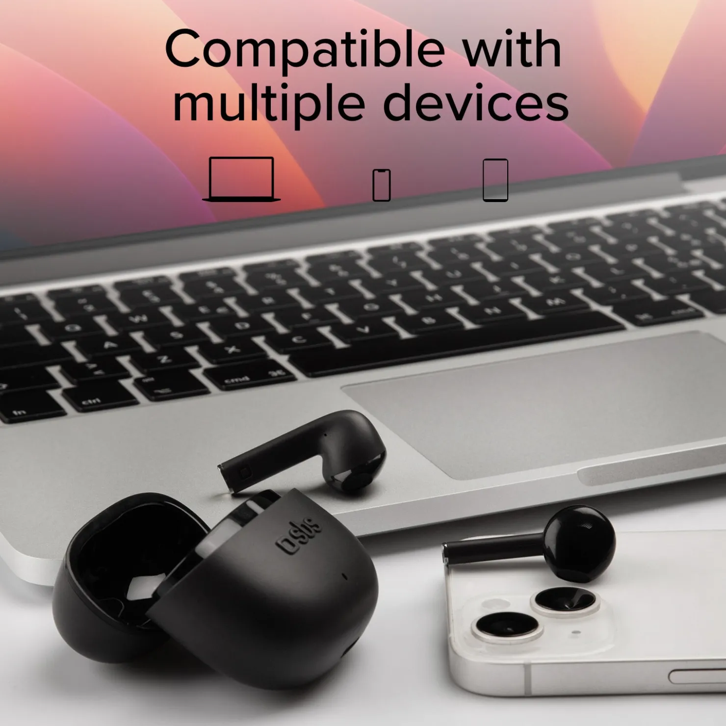 TWS One Color – kabellose Ohrhörer mit True-Wireless-Stereo-Technologie|SBS Fashion