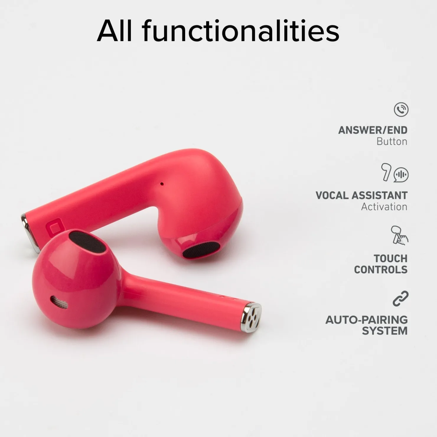 TWS One Color – kabellose Ohrhörer mit True-Wireless-Stereo-Technologie|SBS Fashion