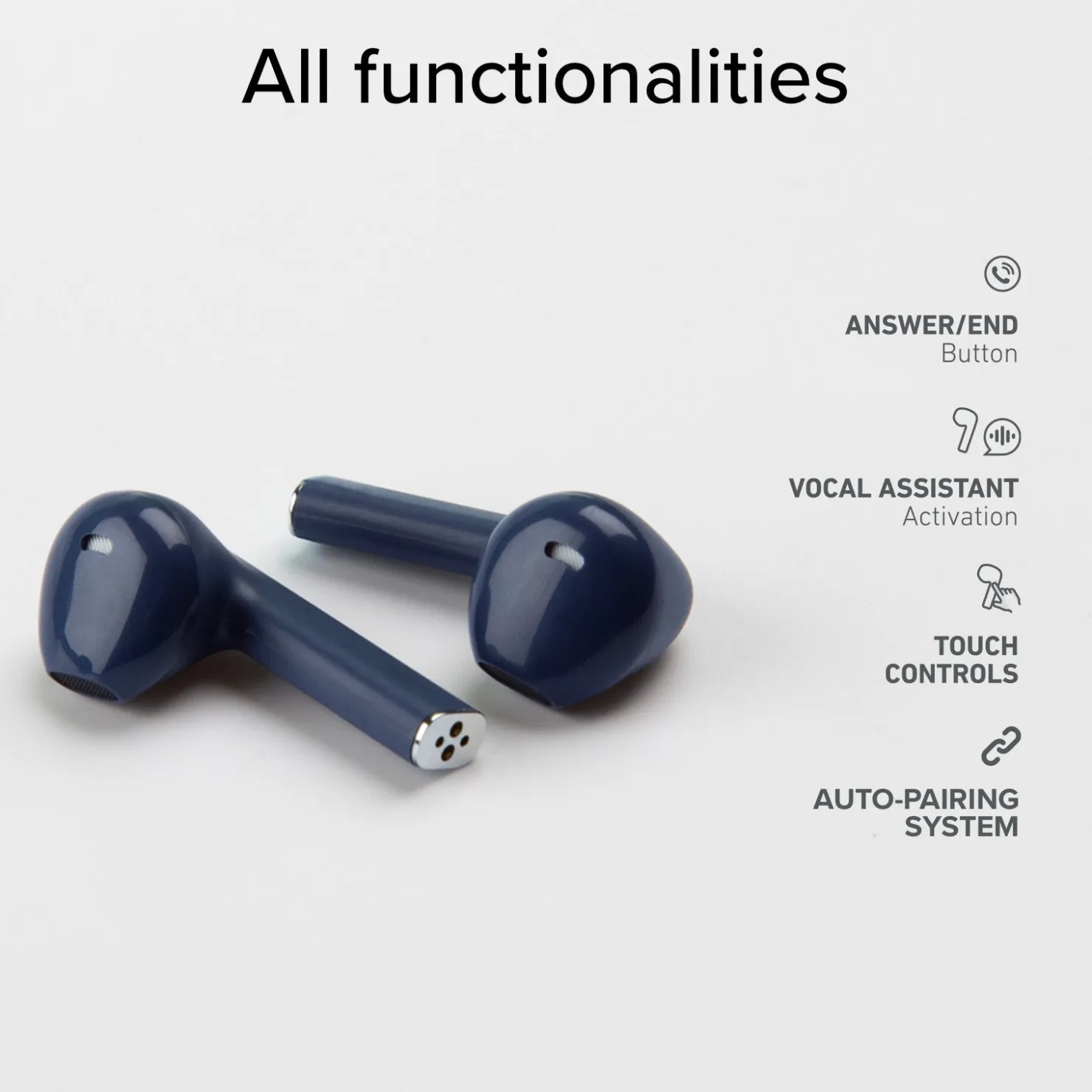 TWS One Color – kabellose Ohrhörer mit True-Wireless-Stereo-Technologie|SBS Fashion