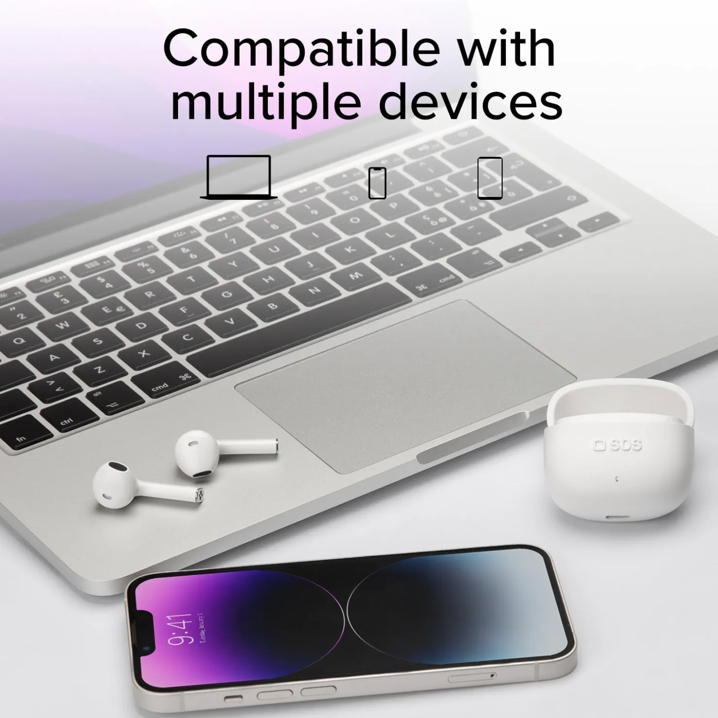 TWS One Color – kabellose Ohrhörer mit True-Wireless-Stereo-Technologie|SBS Fashion