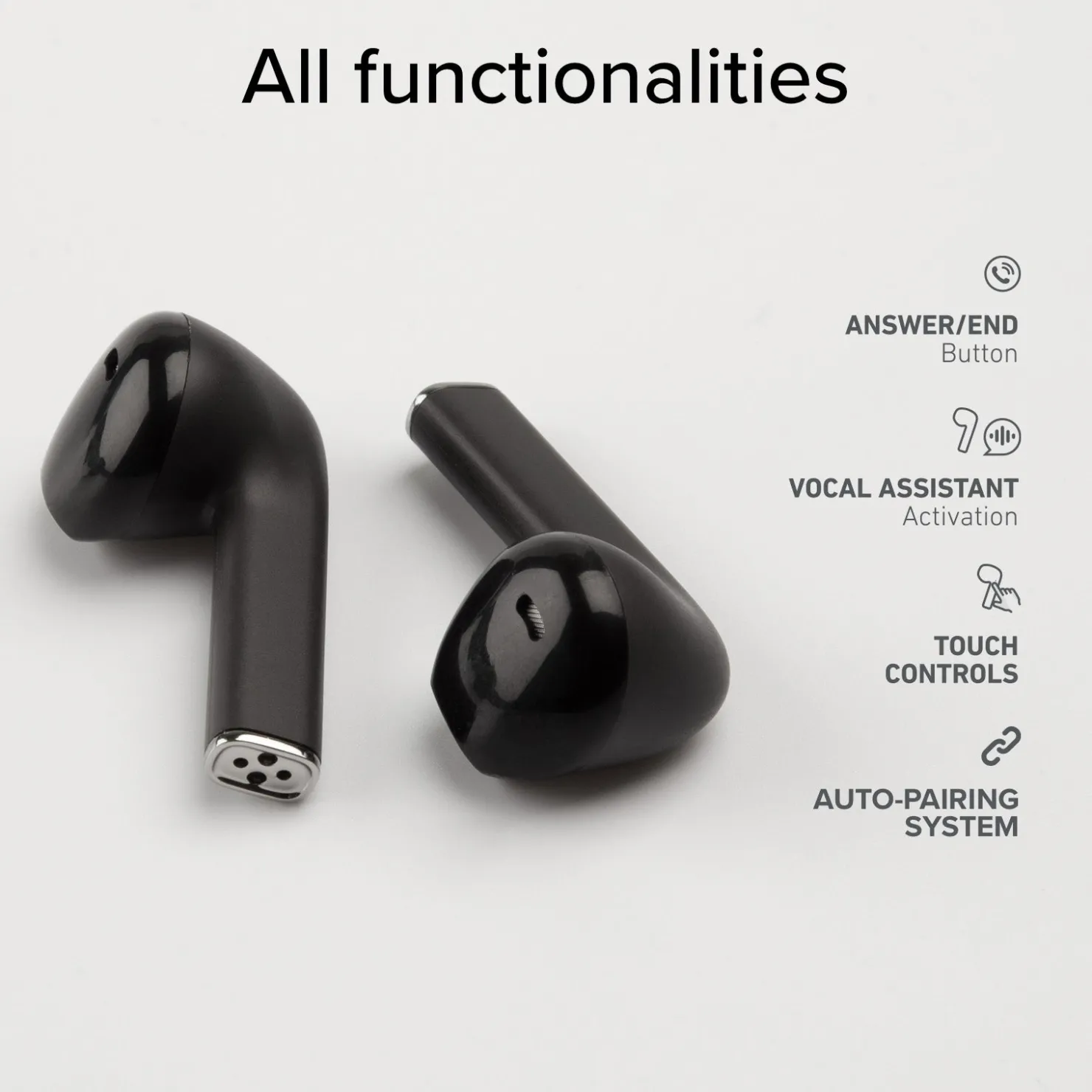 TWS One Color – kabellose Ohrhörer mit True-Wireless-Stereo-Technologie|SBS Fashion