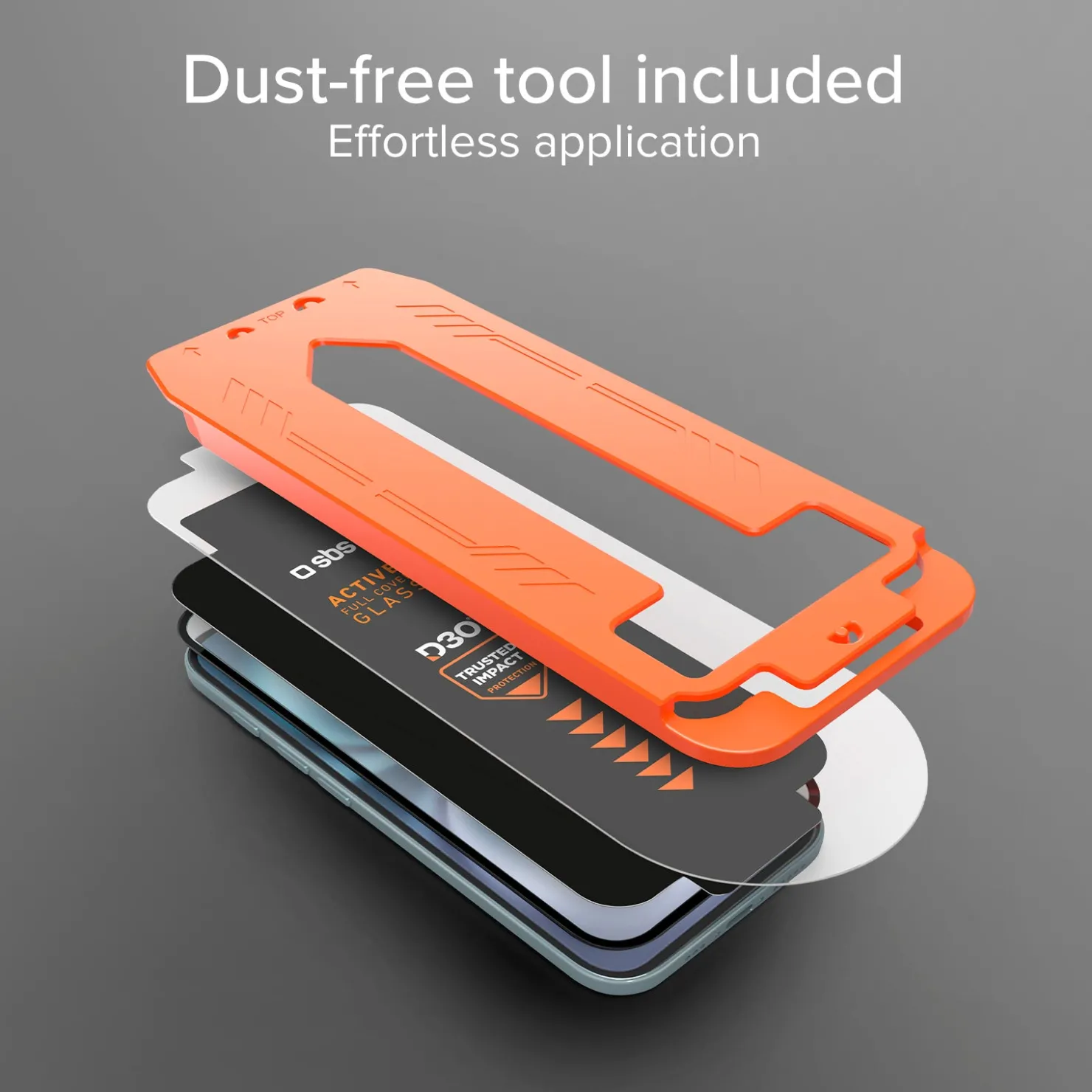Ultra-widerstandsfähiges Schutzglas für iPhone 16 Plus/15 Plus/15 Pro Max mit D3O-Technologie und Applikator|SBS Fashion