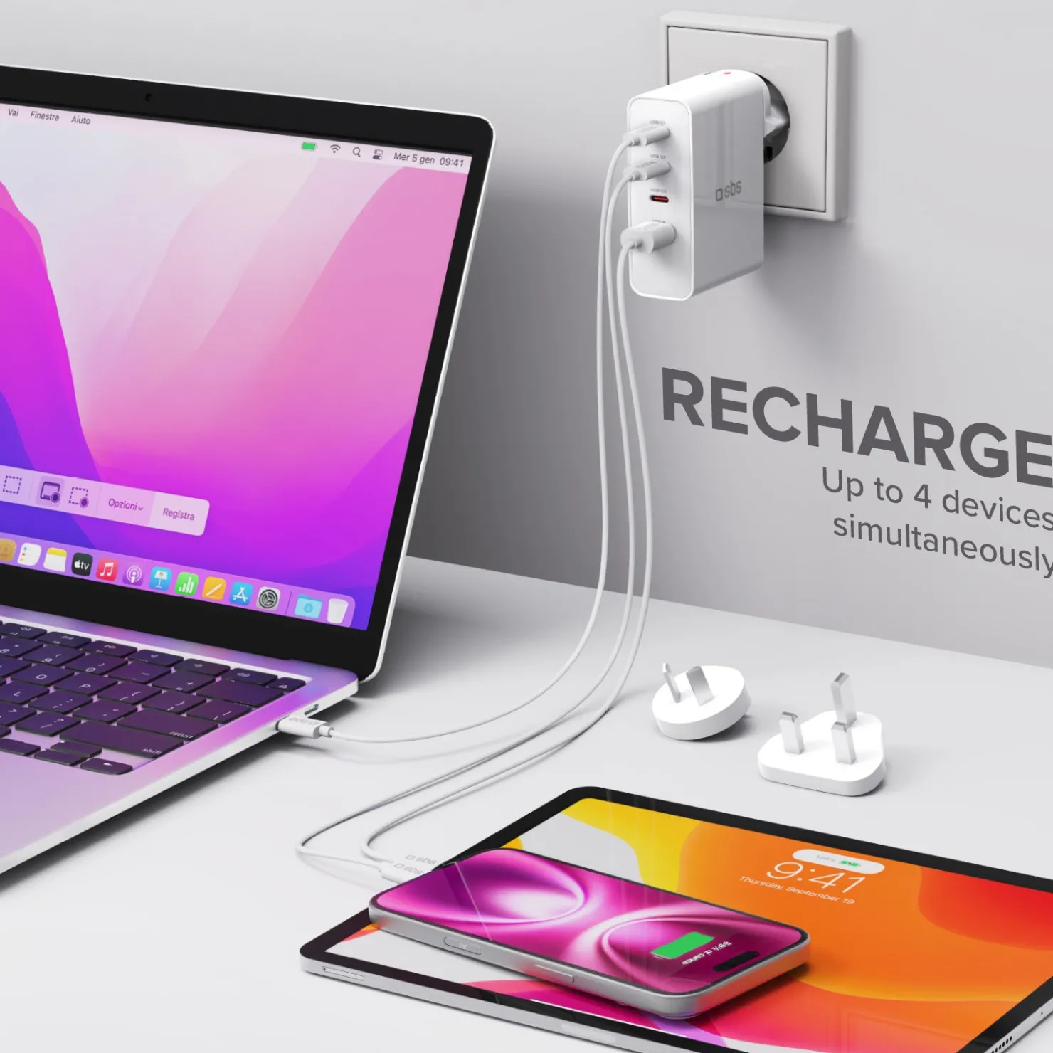 Universal-Reise-Ladegerät-Adapter 100W|SBS Online