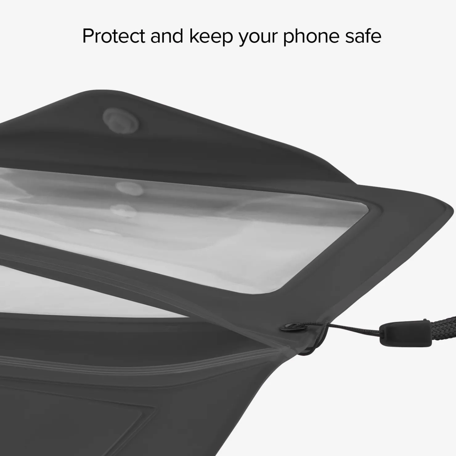 Universelle aufklappbare Smartphone-Tasche, transparent und spritzwassergeschützt|SBS Clearance