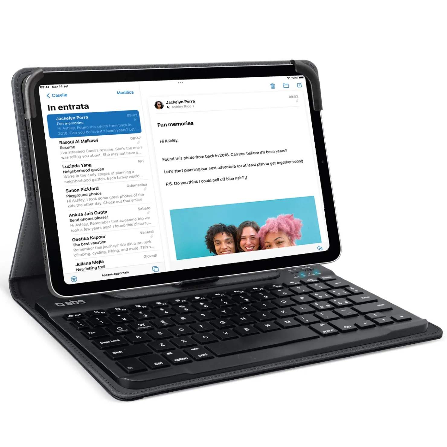 Universelle kabellose Tastatur mit integrierter Buchhülle|SBS Fashion