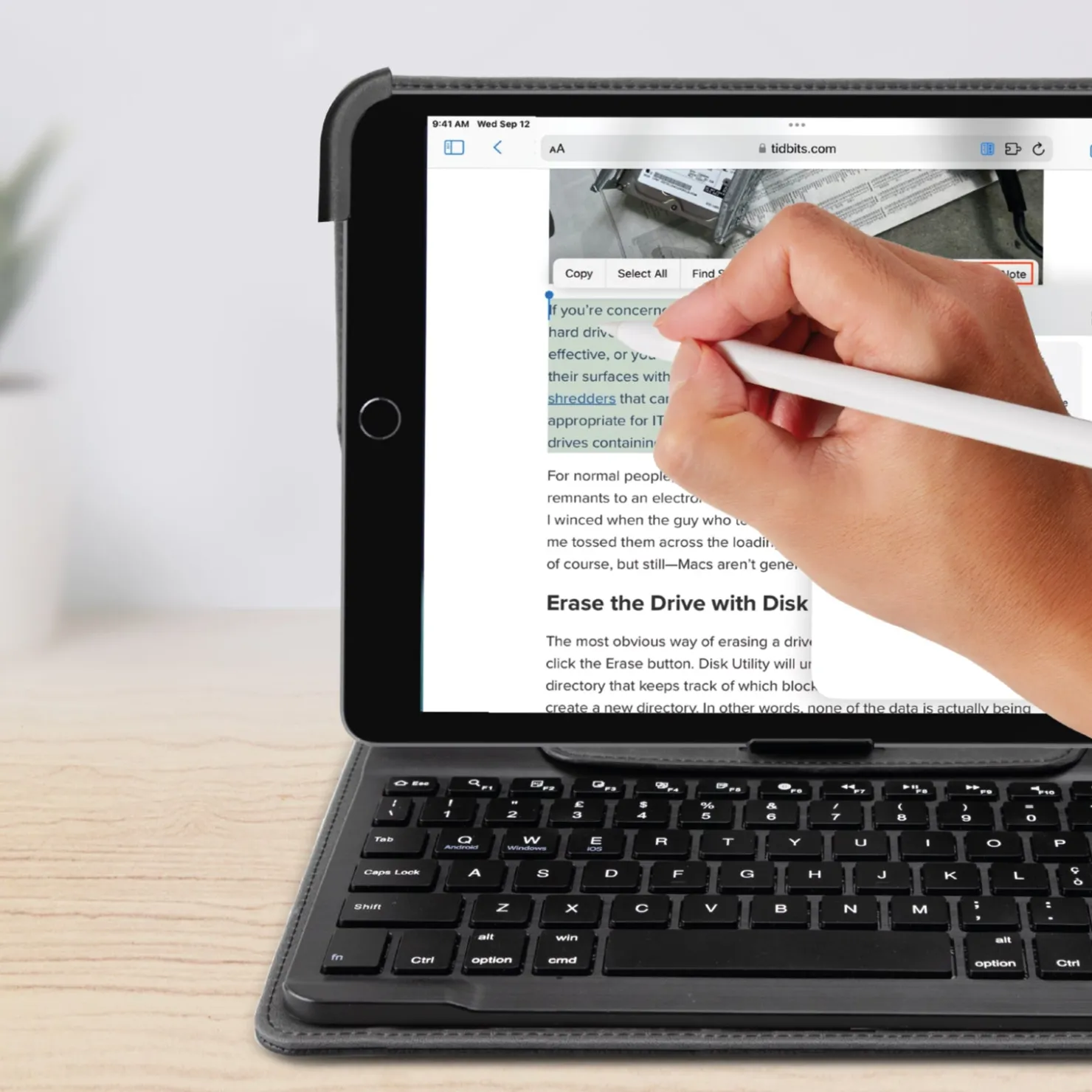 Universelle kabellose Tastatur mit integrierter Buchhülle|SBS Fashion