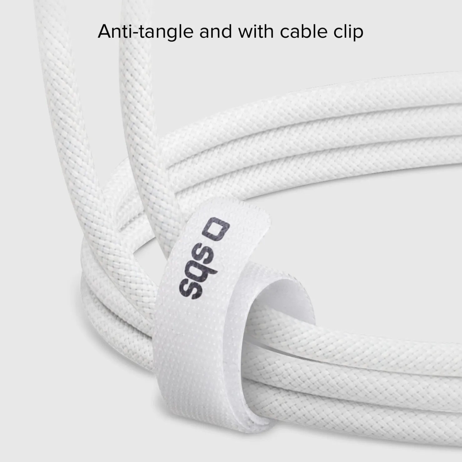USB-A – Lightning-Textilkabel mit Kabelhalter, 1,5 Meter|SBS Discount