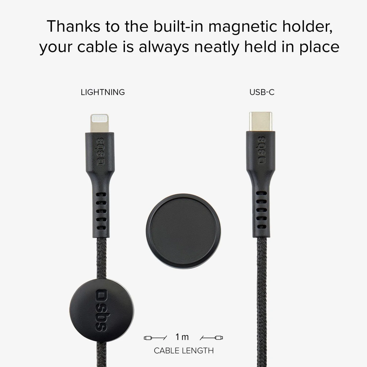 USB-C auf Lightning Kabel mit Magnethalterung|SBS New