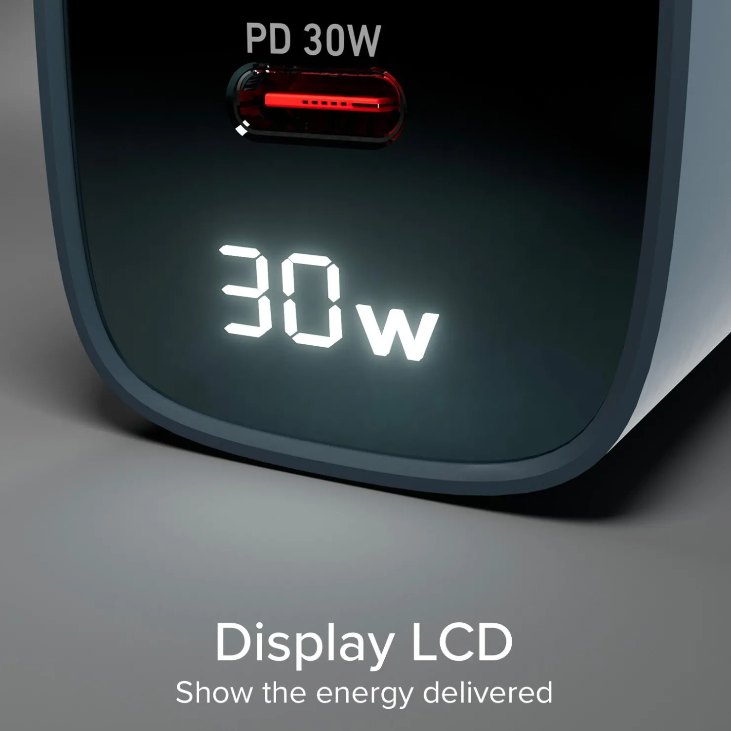Wandladegerät mit LCD-Bildschirm, 1 USB-C-PD-30W-Ausgang, 1 USB-A-18W-Ausgang|SBS Fashion
