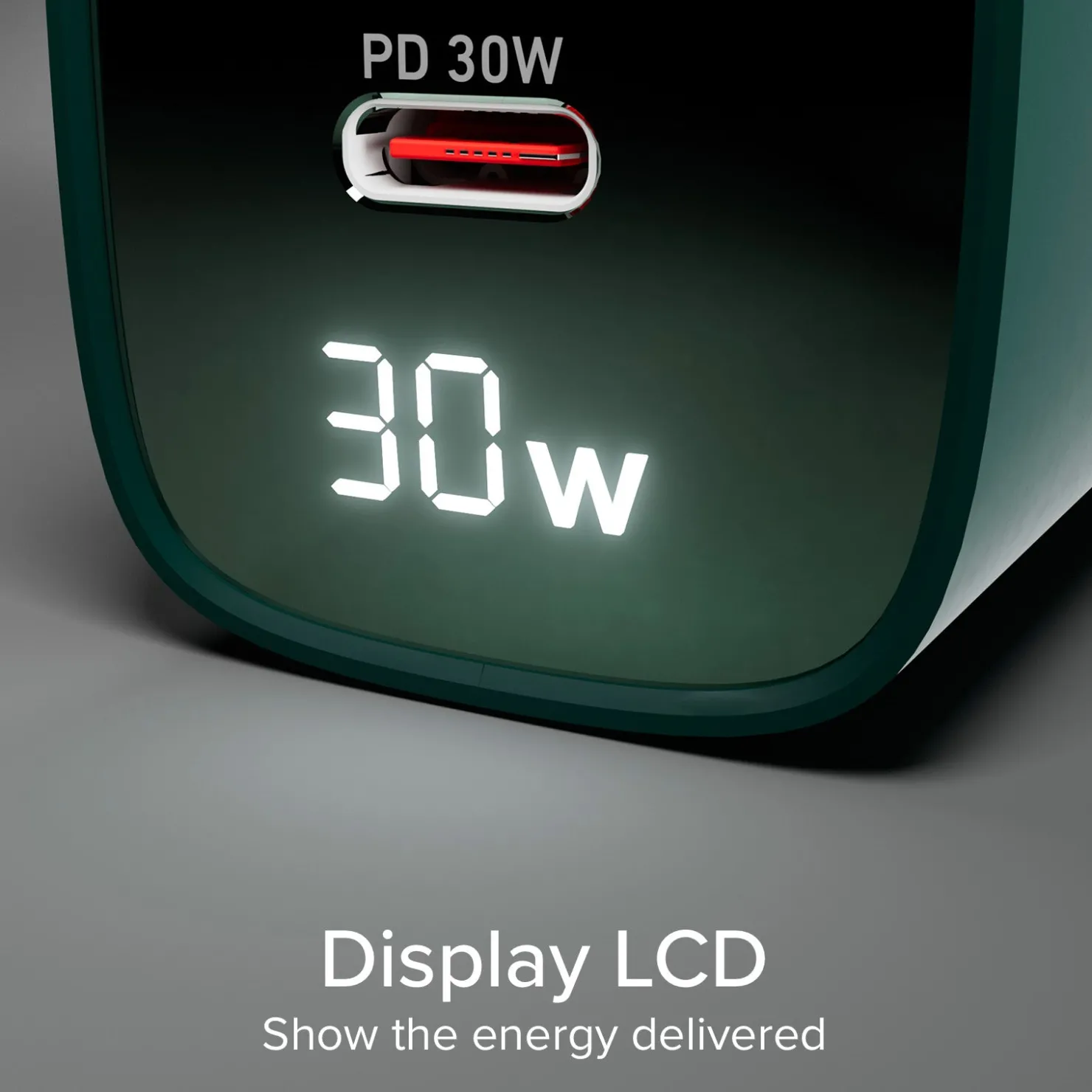 Wandladegerät mit LCD-Bildschirm, 1 USB-C-PD-30W-Ausgang, 1 USB-A-18W-Ausgang|SBS Fashion