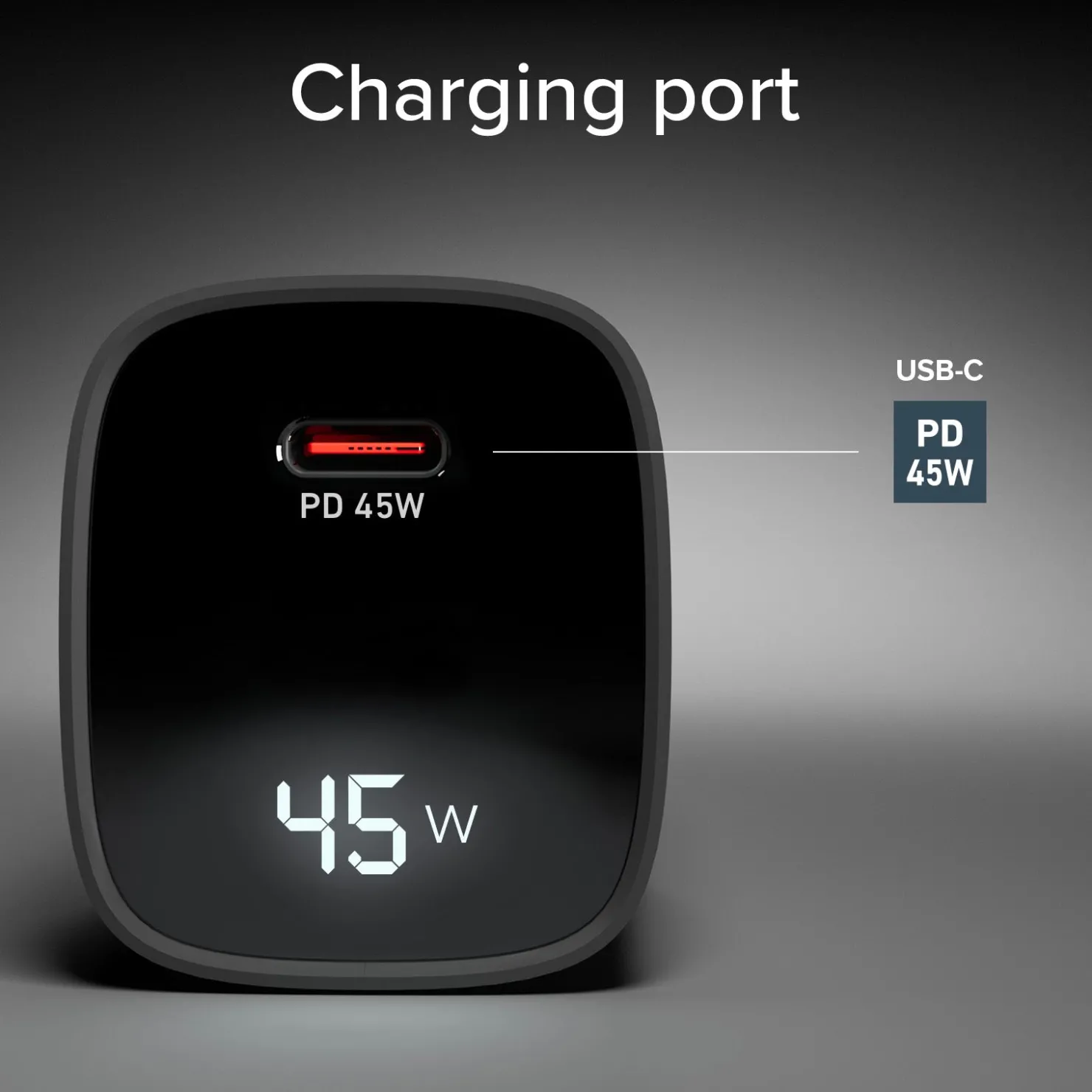 45-Watt-Ladegerät mit integriertem Display|SBS Outlet